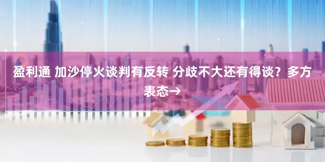 盈利通 加沙停火谈判有反转 分歧不大还有得谈？多方表态→